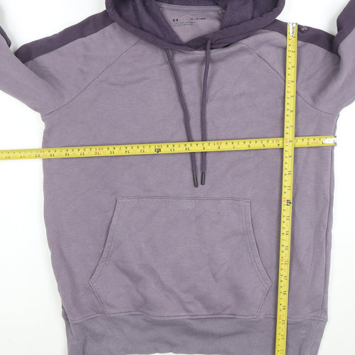 Under Armour Womens Purple XS Pullover Hoodie with Logo Trim