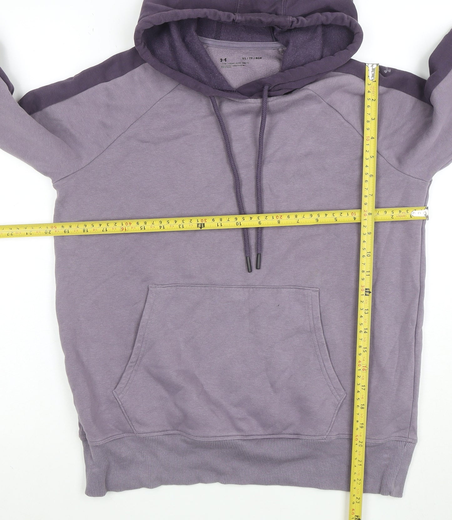 Under Armour Womens Purple XS Pullover Hoodie with Logo Trim