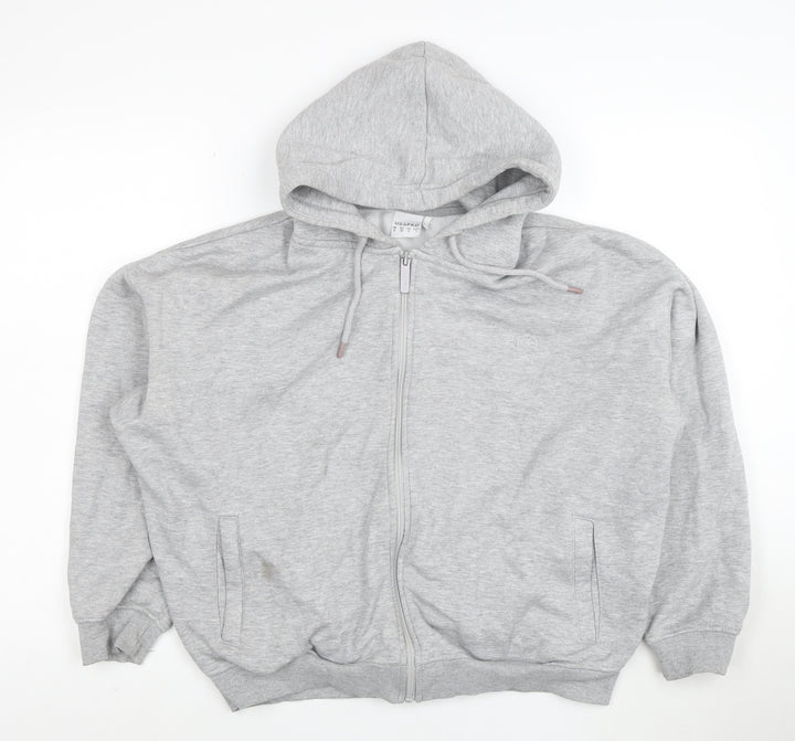 USAPRO Women's Grey Full Zip Hoodie Size UK 8 Cotton Blend