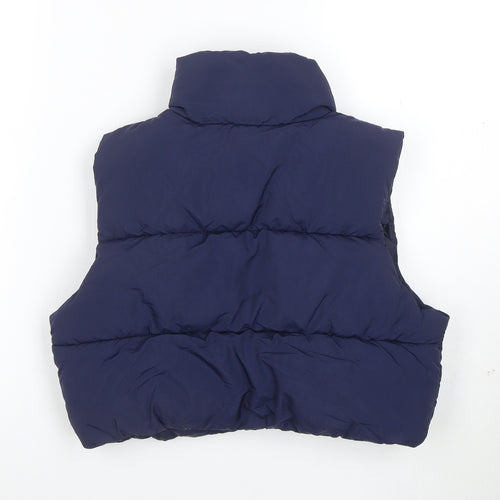 H&M Divided Women’s Blue 3XS Puffer Waistcoat Sleeveless Gilet