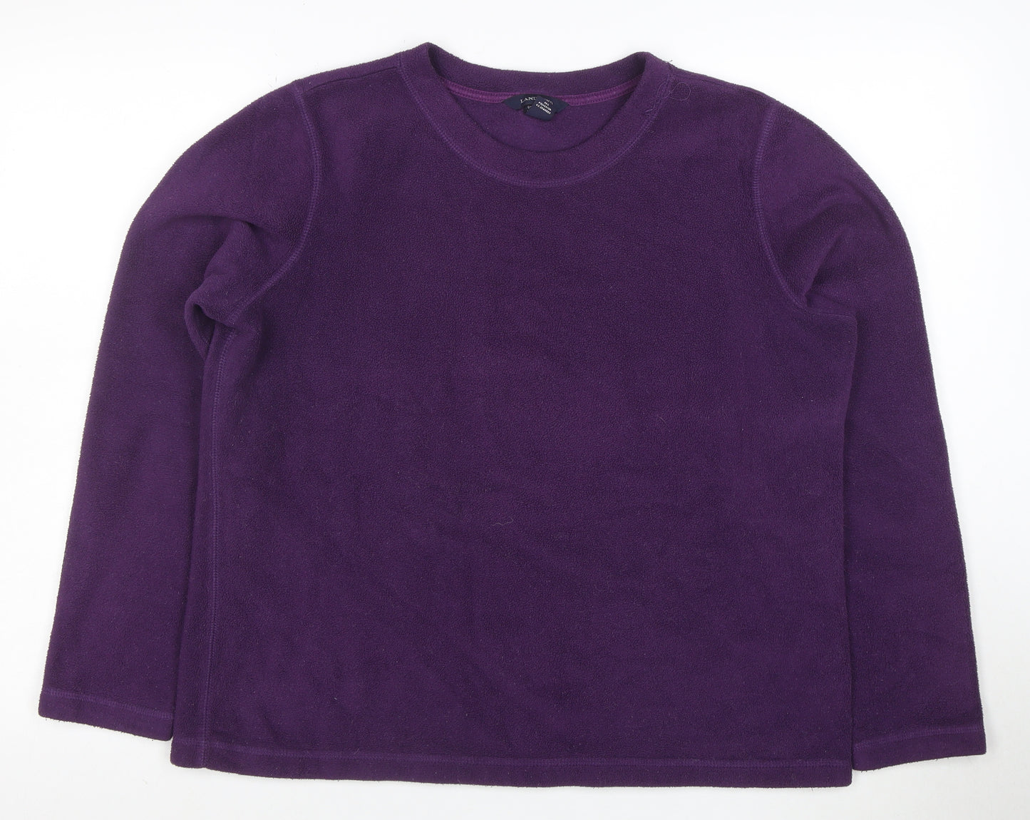 Lands’ End Women’s Purple Fleece Pullover Sweatshirt XL