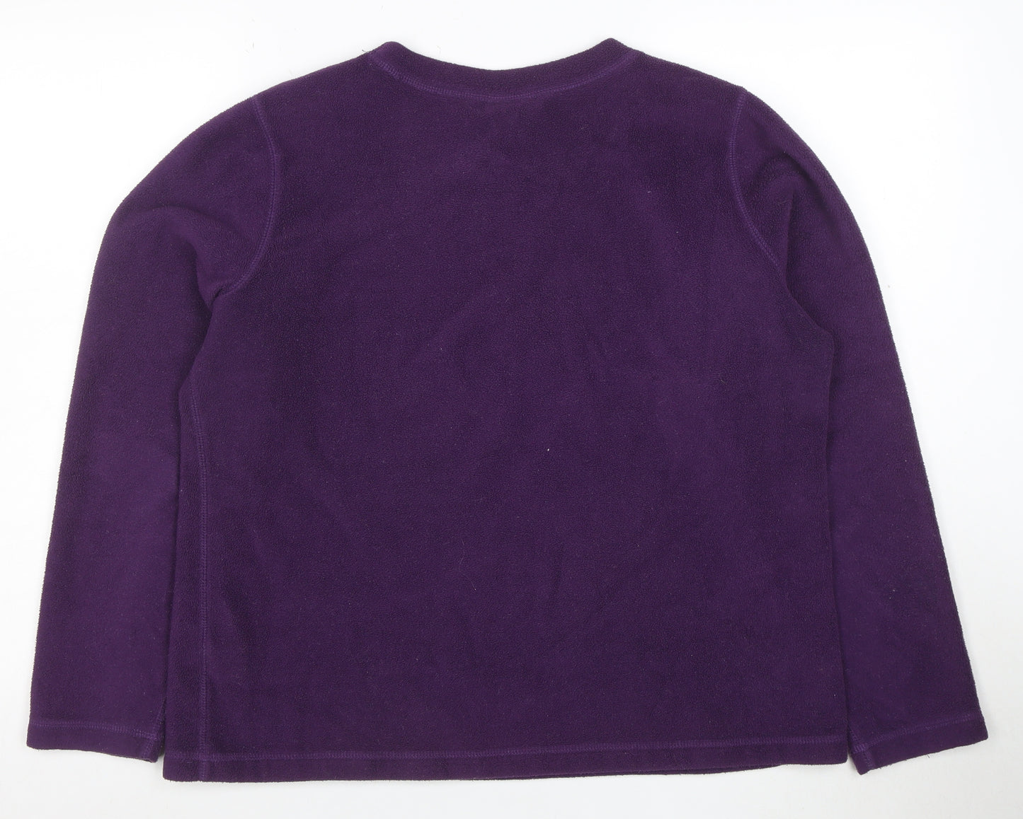 Lands’ End Women’s Purple Fleece Pullover Sweatshirt XL