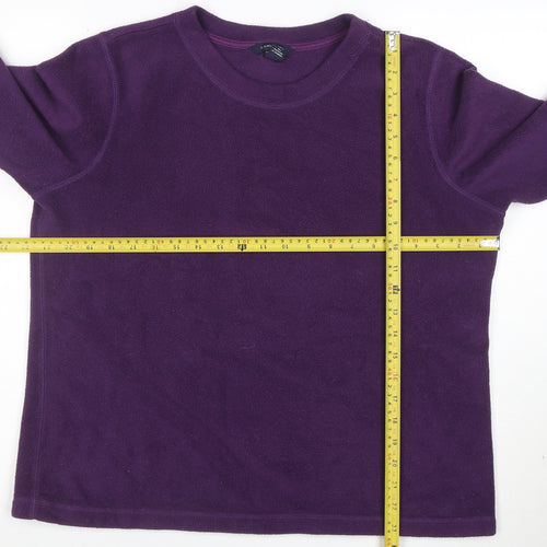 Lands’ End Women’s Purple Fleece Pullover Sweatshirt XL