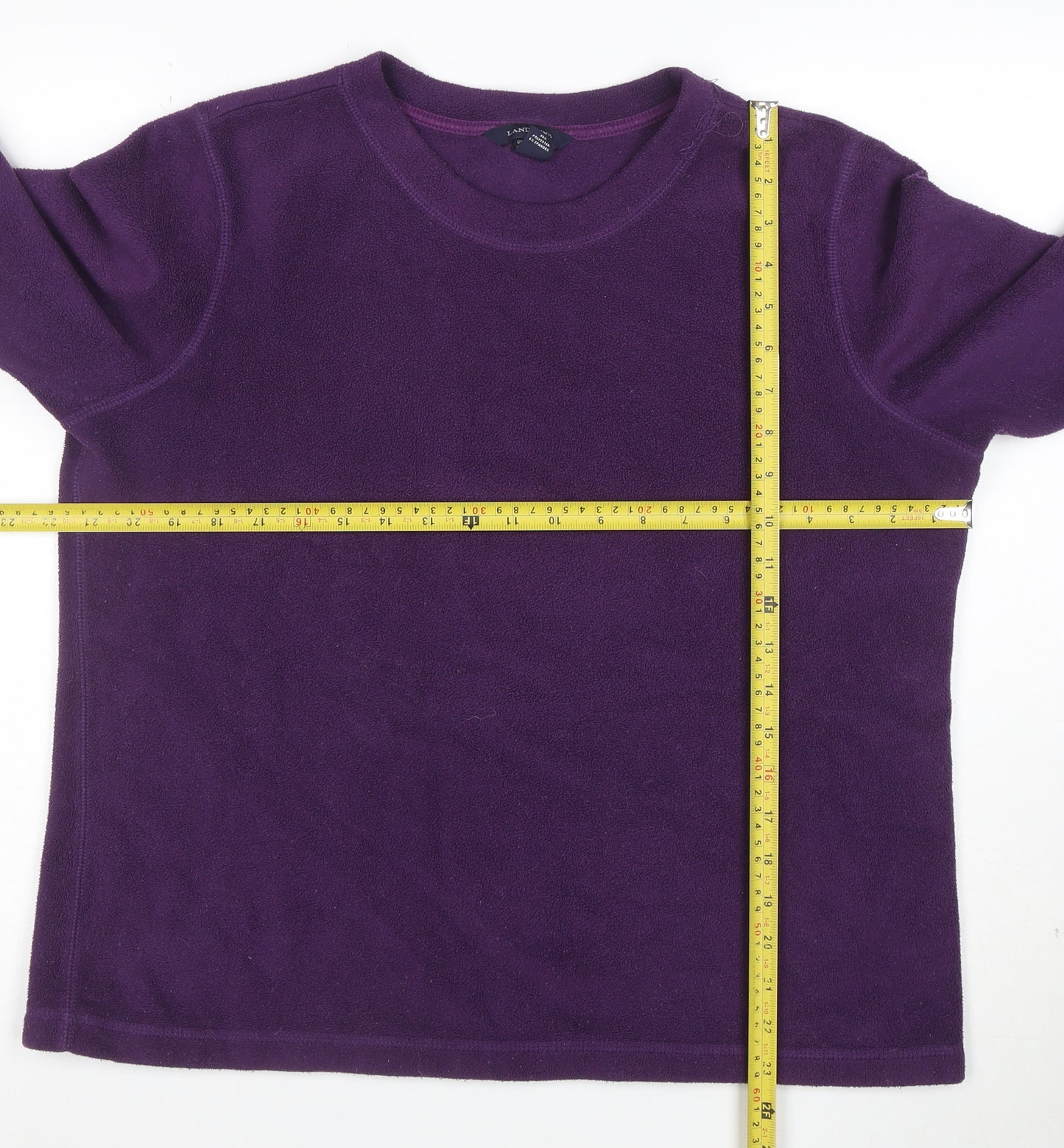 Lands’ End Women’s Purple Fleece Pullover Sweatshirt XL