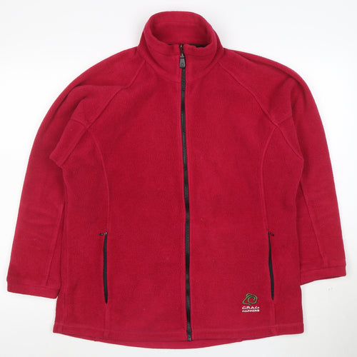 Craghoppers Women Red Fleece Full Zip Jacket Size 14 Outdoor