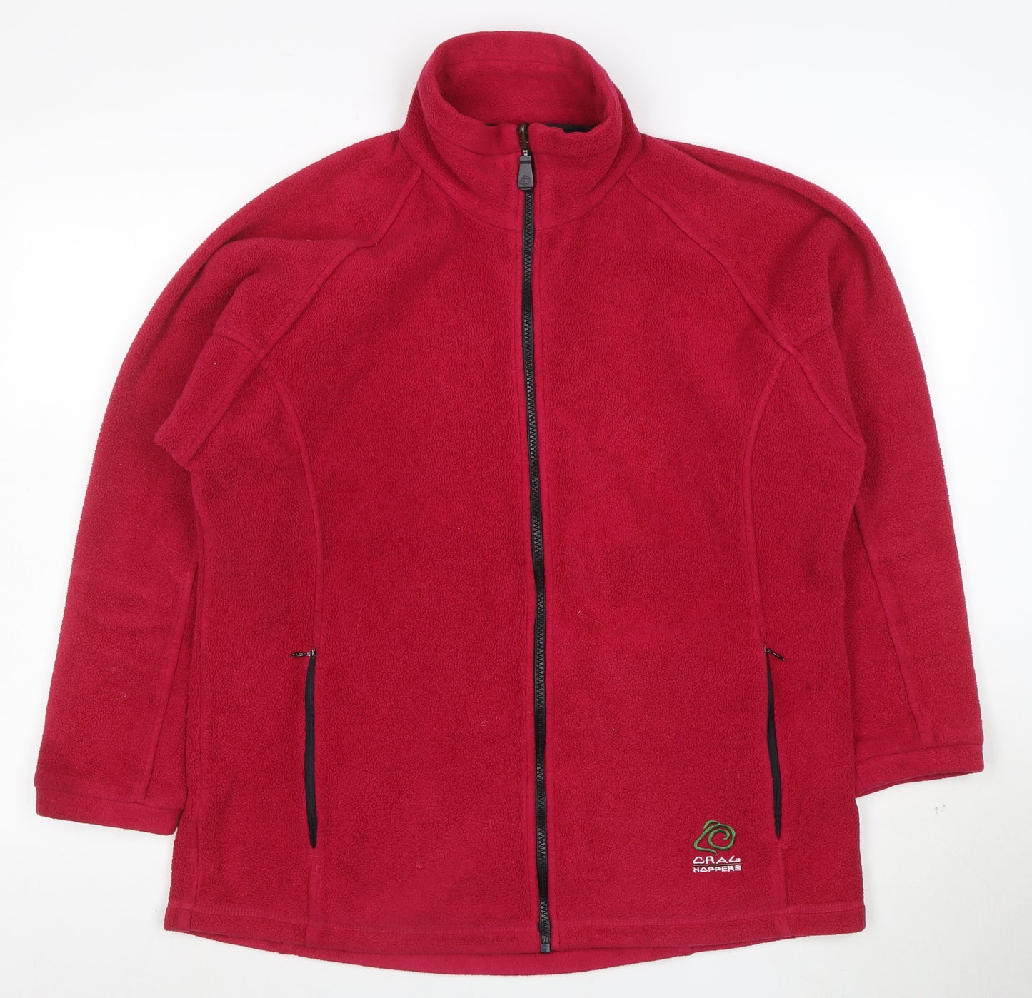 Craghoppers Women Red Fleece Full Zip Jacket Size 14 Outdoor