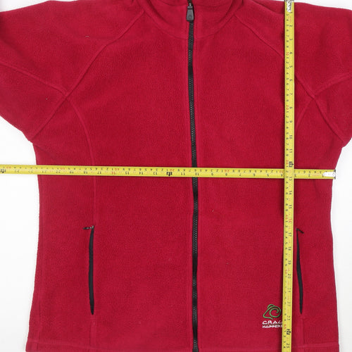 Craghoppers Women Red Fleece Full Zip Jacket Size 14 Outdoor