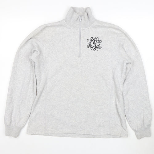 Sport-Tek Womens Grey 1/4 Zip Pullover Sweatshirt Size S
