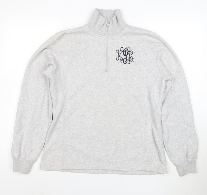 Sport-Tek Womens Grey 1/4 Zip Pullover Sweatshirt Size S