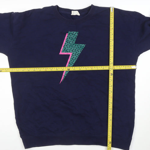 Sugarhill Brighton Womens Navy Lightning Bolt Sweatshirt UK 16