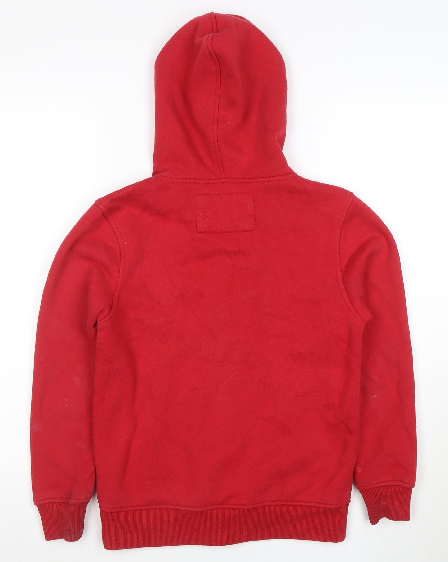 Saltrock Boys Red Full Zip Hoodie Size 7-8 Years Cotton Blend