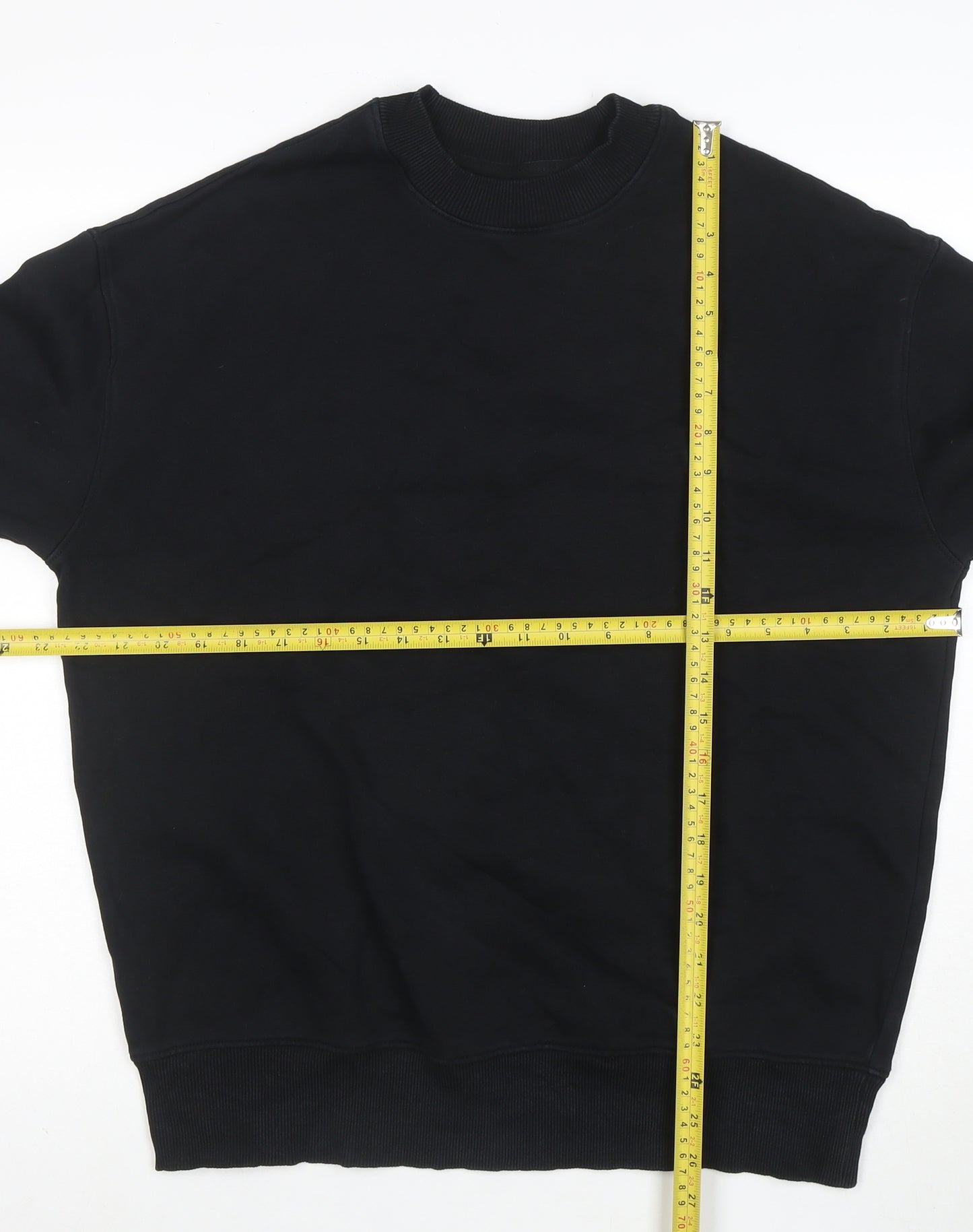 Marks and Spencer Men's Black Oversized Fit Sweatshirt Size S