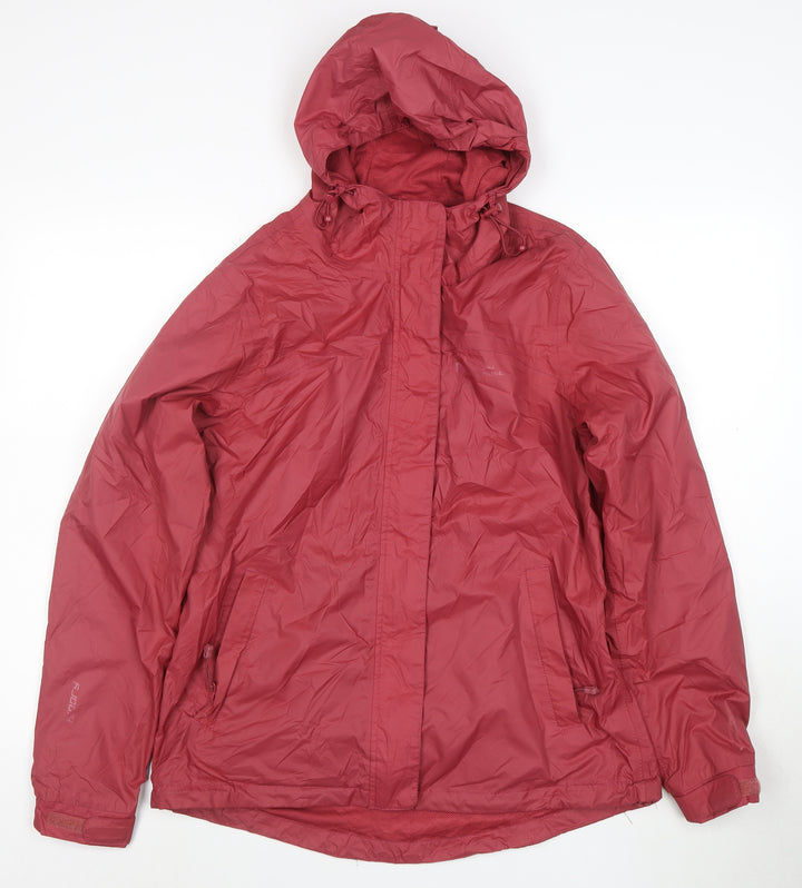 Mountain Warehouse Womens Red Waterproof Hooded Rain Jacket UK 12