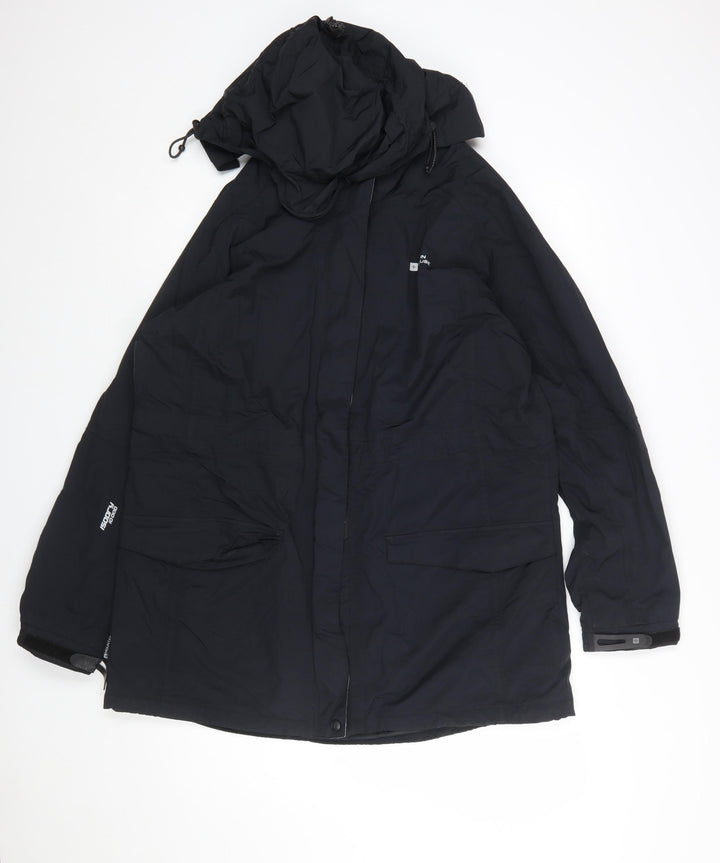 Mountain Warehouse Womens Black Size 18 Waterproof Long Parka Jacket