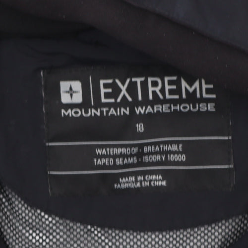 Mountain Warehouse Womens Black Size 18 Waterproof Long Parka Jacket
