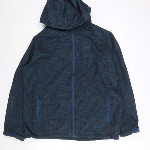 Mountain Warehouse Men's Blue 2XL Softshell Hooded Jacket