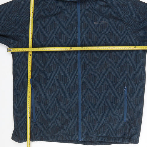 Mountain Warehouse Men's Blue 2XL Softshell Hooded Jacket