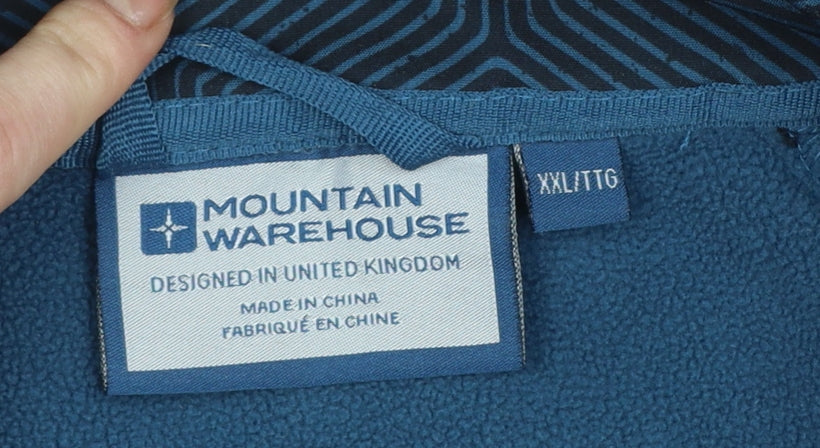 Mountain Warehouse Men's Blue 2XL Softshell Hooded Jacket