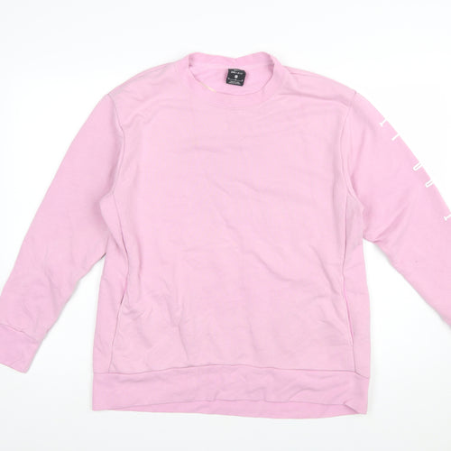 Nike Women Pink Dri-FIT Pullover Sweatshirt M Cotton Blend