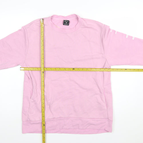 Nike Women Pink Dri-FIT Pullover Sweatshirt M Cotton Blend