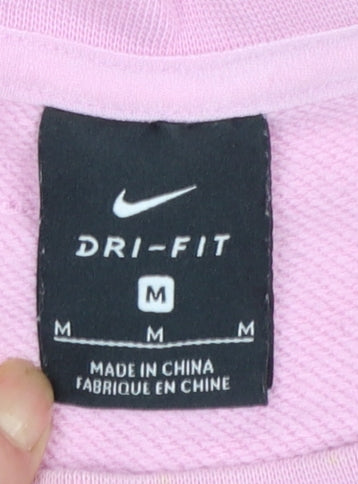 Nike Women Pink Dri-FIT Pullover Sweatshirt M Cotton Blend