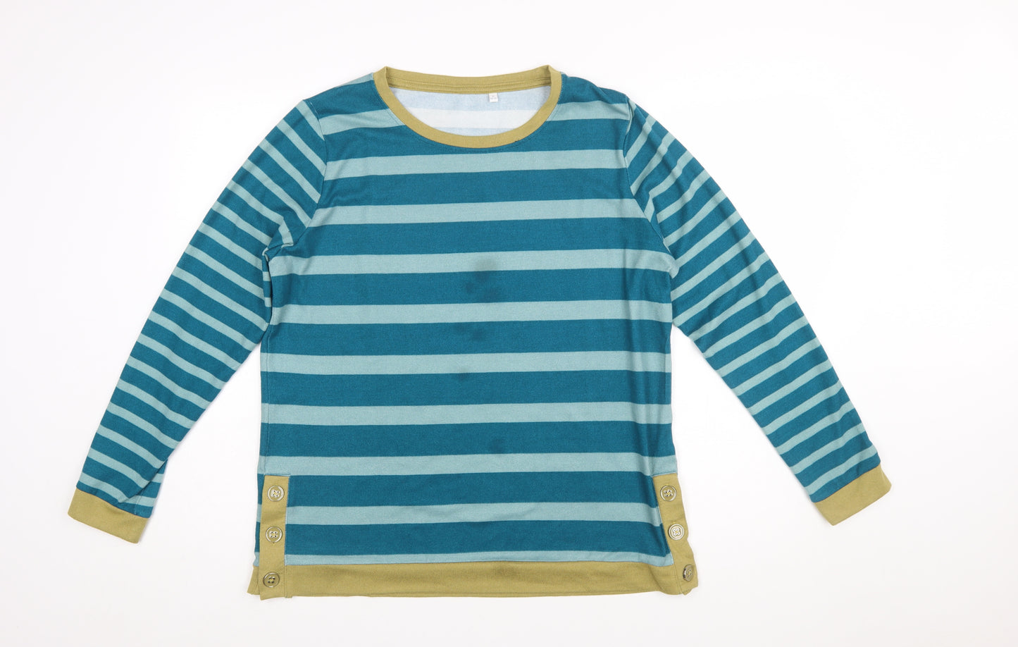 The Edinburgh Woollen Mill Men's Blue Striped Pullover Jumper M