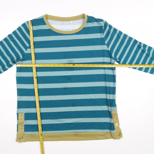 The Edinburgh Woollen Mill Men's Blue Striped Pullover Jumper M