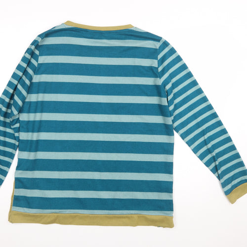 The Edinburgh Woollen Mill Men's Blue Striped Pullover Jumper M