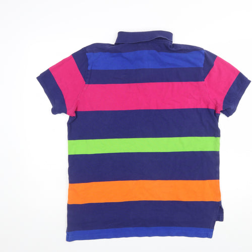 Polo Ralph Lauren Men's Multicoloured Striped L Cotton Polo Shirt