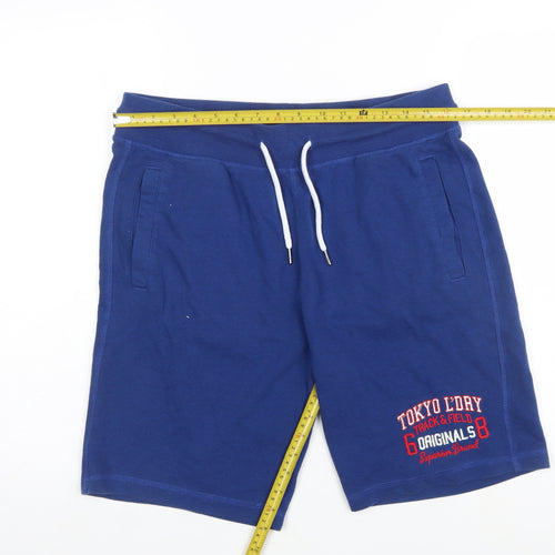 Tokyo Laundry Men's Blue Sweat Shorts Medium Casual Jersey
