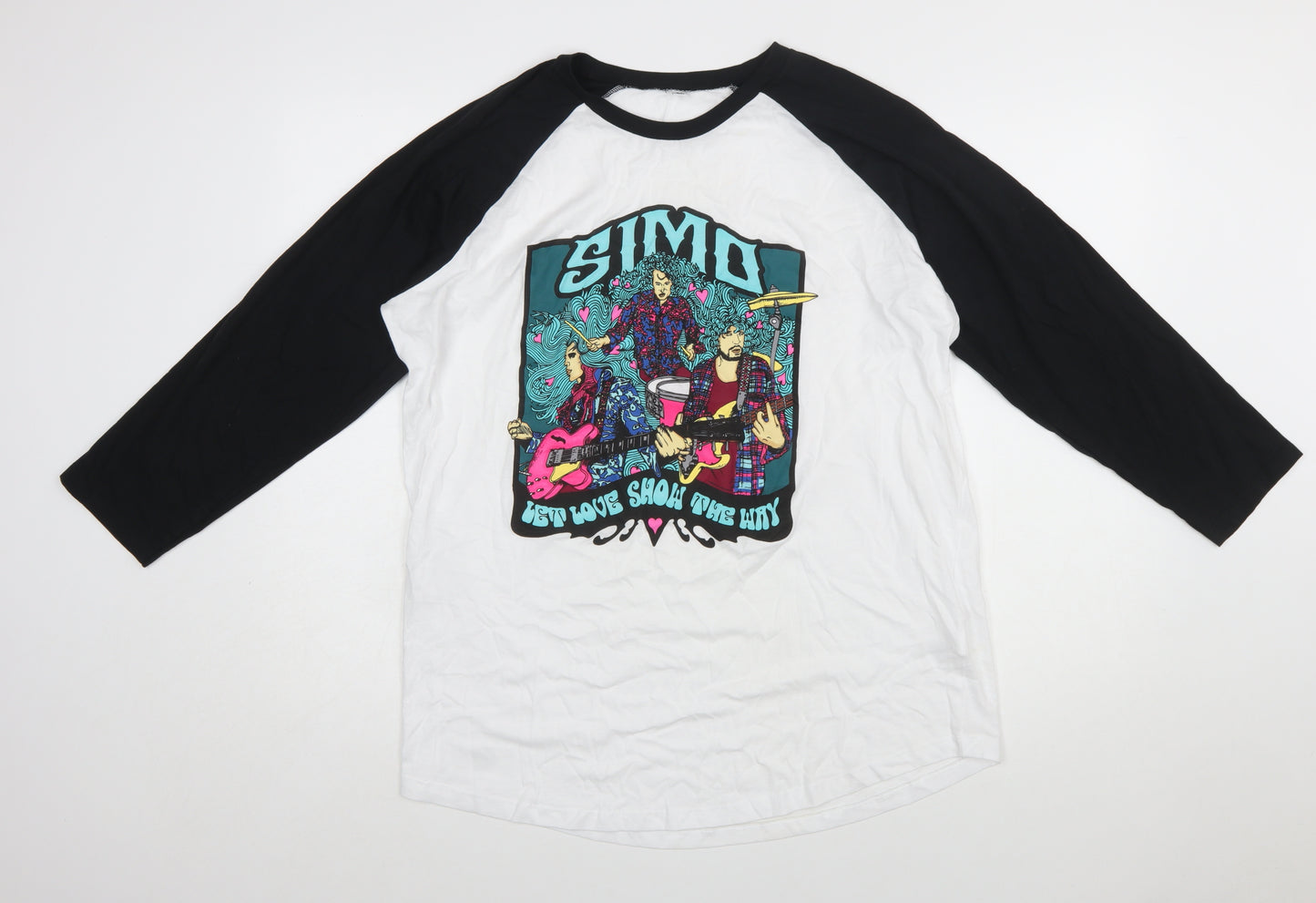 Continental Men’s Multicoloured Band Graphic Raglan T-Shirt XL