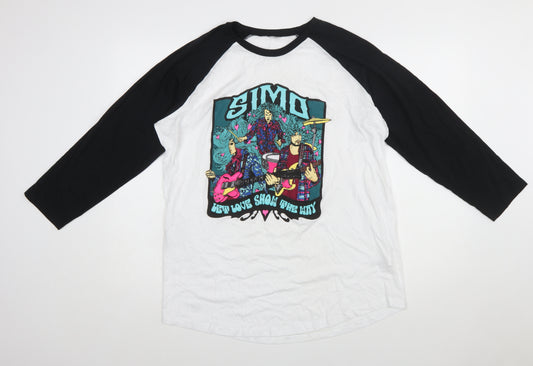 Continental Men’s Multicoloured Band Graphic Raglan T-Shirt XL