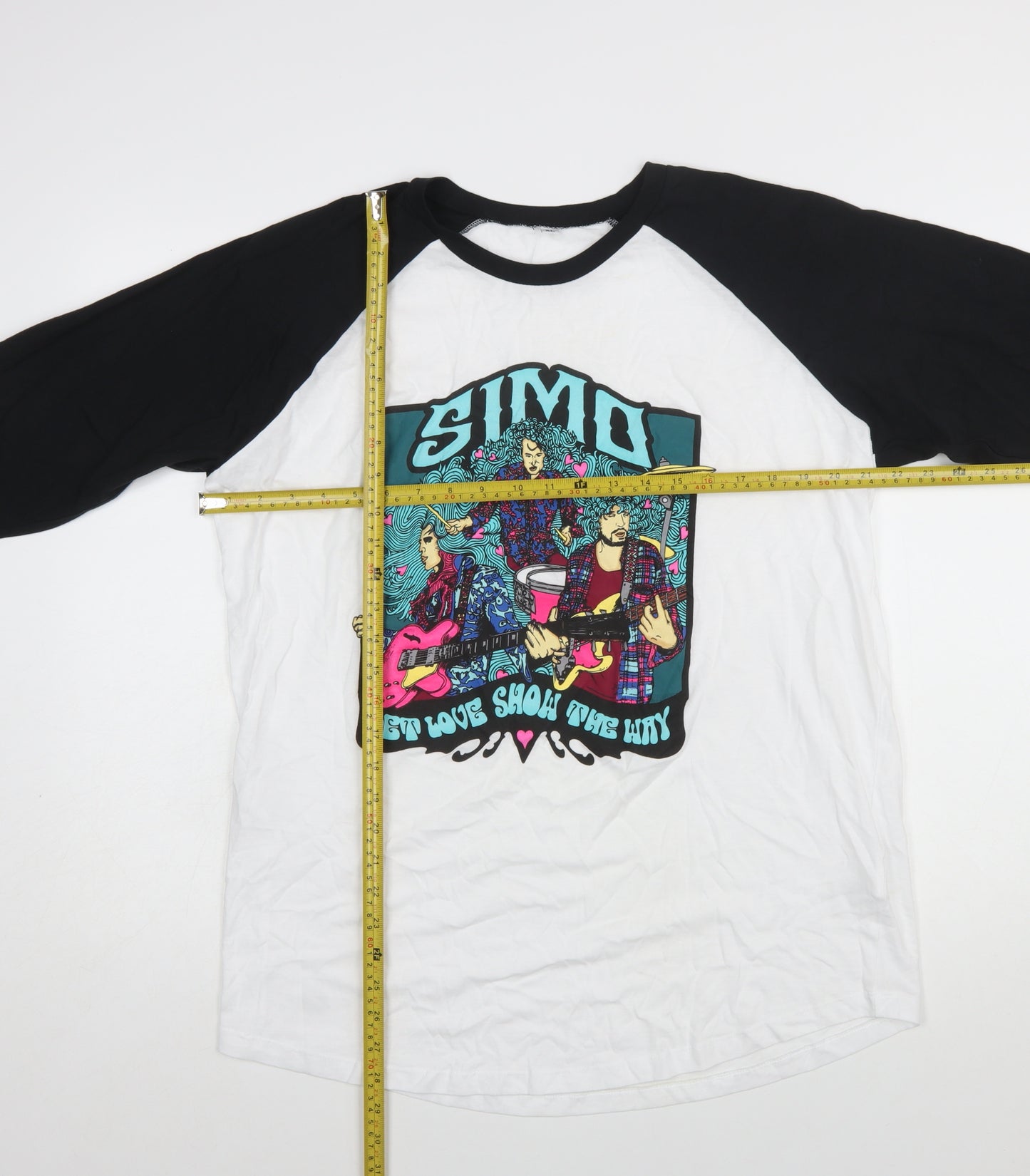 Continental Men’s Multicoloured Band Graphic Raglan T-Shirt XL