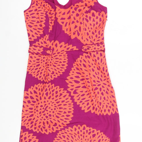 Boden Women’s Pink Floral Shift Dress Size 10 Sleeveless Cotton