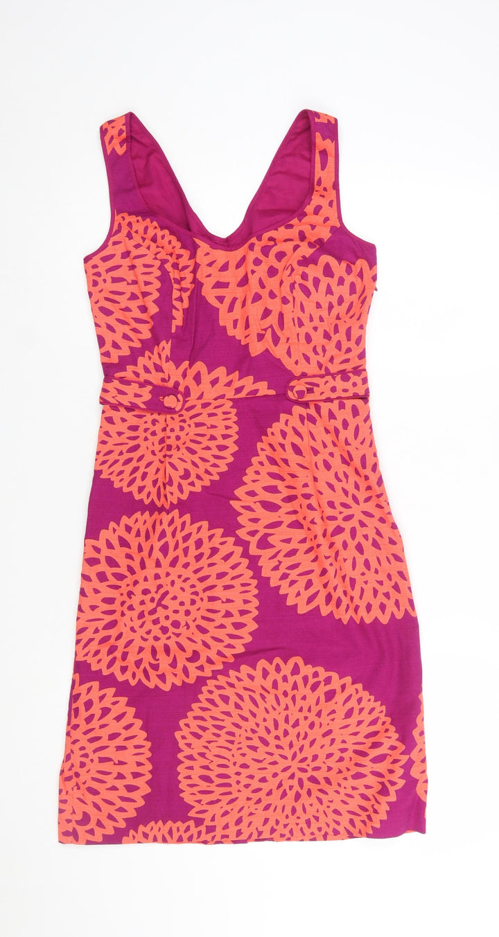 Boden Women’s Pink Floral Shift Dress Size 10 Sleeveless Cotton