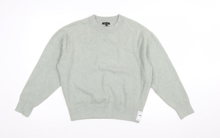 Massimo Dutti Women’s Green Wool Blend Crew Neck Pullover Jumper Size S