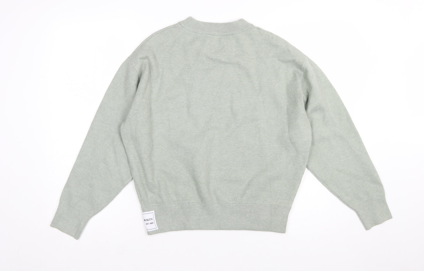 Massimo Dutti Women’s Green Wool Blend Crew Neck Pullover Jumper Size S