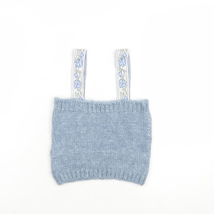 MNG Women's Blue Knit Camisole Tank Top XS Acrylic Blend
