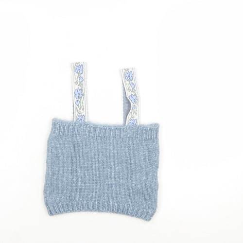 MNG Women's Blue Knit Camisole Tank Top XS Acrylic Blend