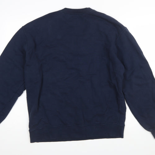 Lee Men's Blue Crew Neck Logo Sweatshirt Size L