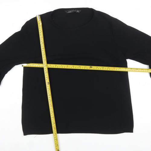 Zara Woman Black Bell Sleeve Blouse XS Women's Woven Top