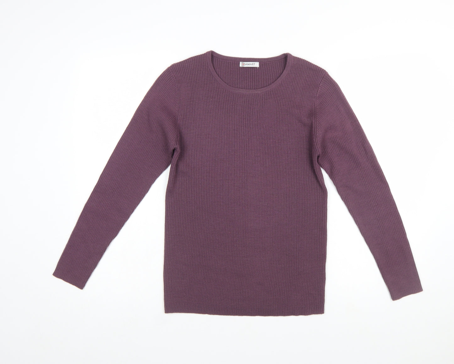 Damart Women’s Purple Crew Neck Knit Pullover Jumper M