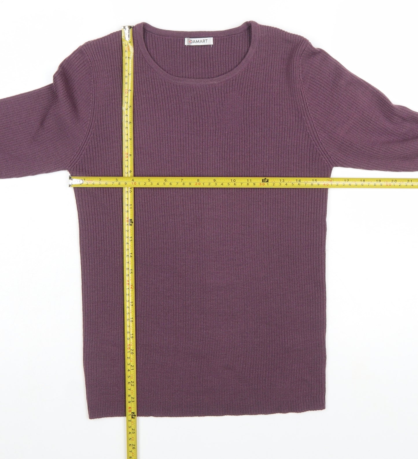 Damart Women’s Purple Crew Neck Knit Pullover Jumper M