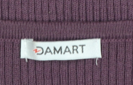 Damart Women’s Purple Crew Neck Knit Pullover Jumper M
