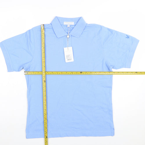 Lyle & Scott Men's Blue Regular Fit Golf Polo Shirt Size M