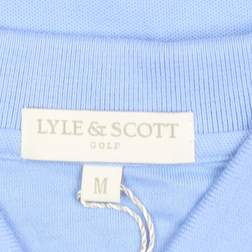 Lyle & Scott Men's Blue Regular Fit Golf Polo Shirt Size M