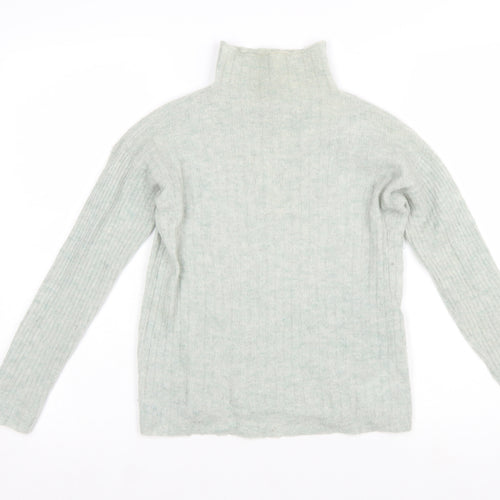 Jigsaw Women’s Grey Alpaca Wool Roll Neck Jumper XS