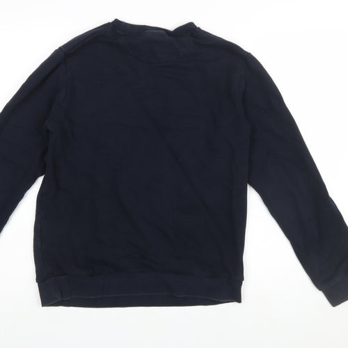DKNY Women's Navy Blue Cotton Blend Pullover Sweatshirt M
