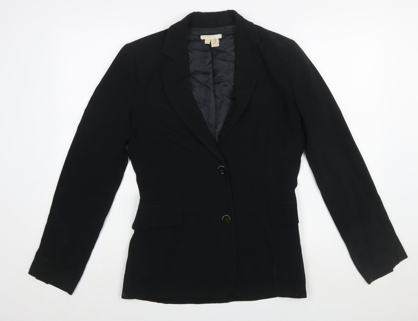 Zara Woman Black Slim Fit Single-Breasted Blazer UK 10