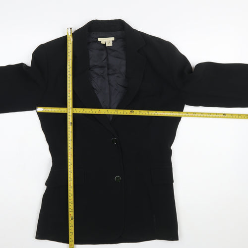 Zara Woman Black Slim Fit Single-Breasted Blazer UK 10